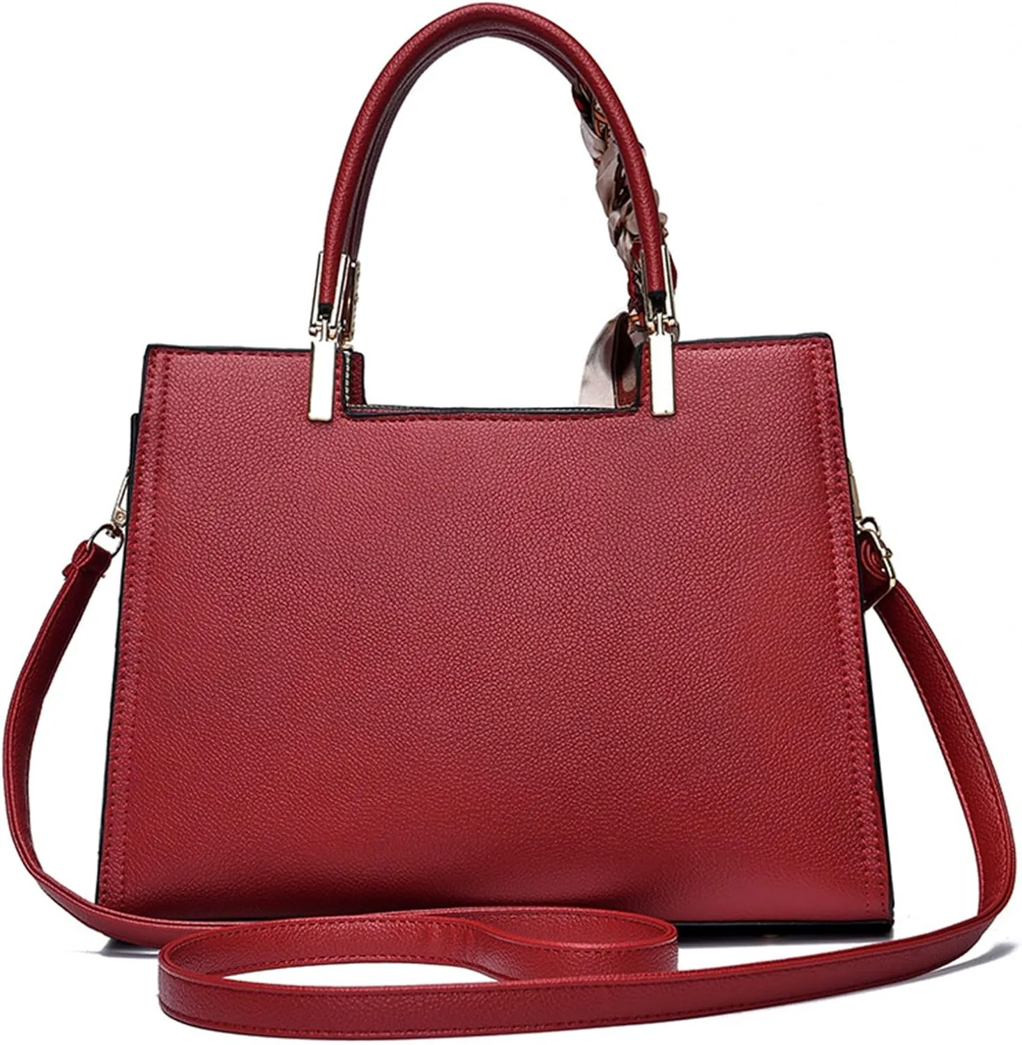 Women's Purses and Handbags Stadium Crossbody Messenger Bags for Concerts Sporting Events Travel Bag with Zipper(Red)