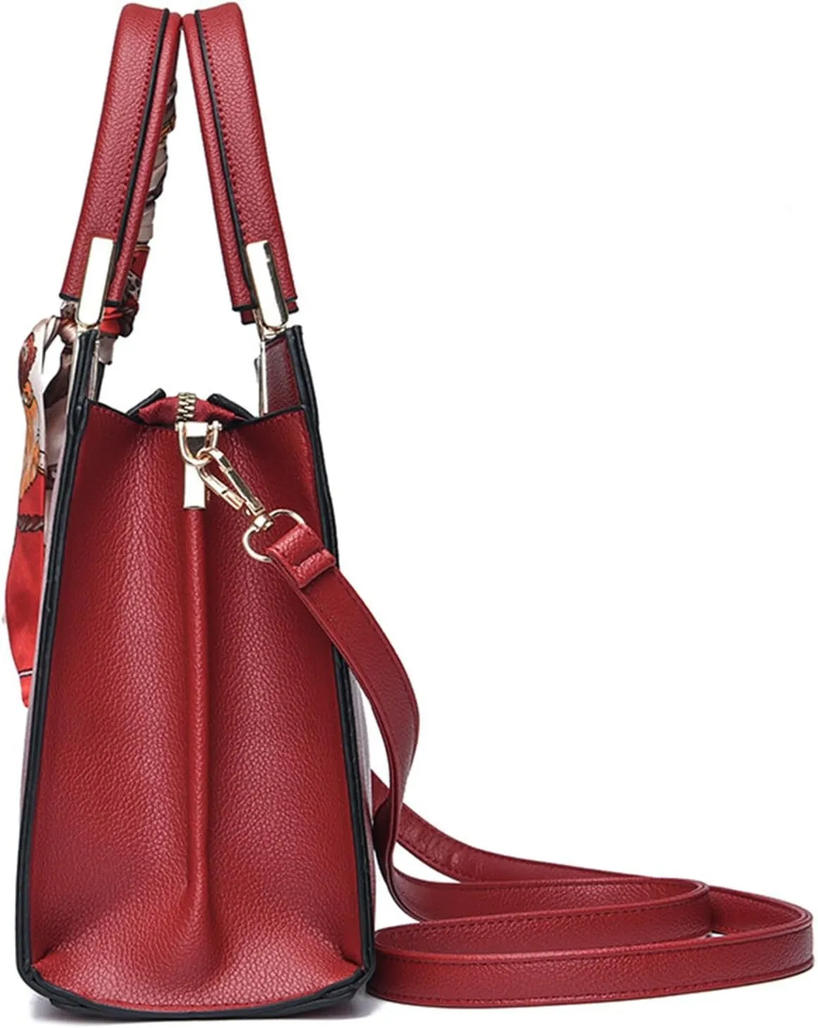 Women's Purses and Handbags Stadium Crossbody Messenger Bags for Concerts Sporting Events Travel Bag with Zipper(Red)