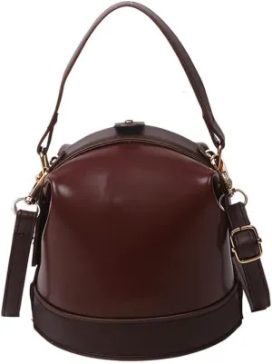 Women's Retro Handbags and Crossbody Bags,Female Purses Lightweight Bucket Bags Versatile Satchel Bags Brown