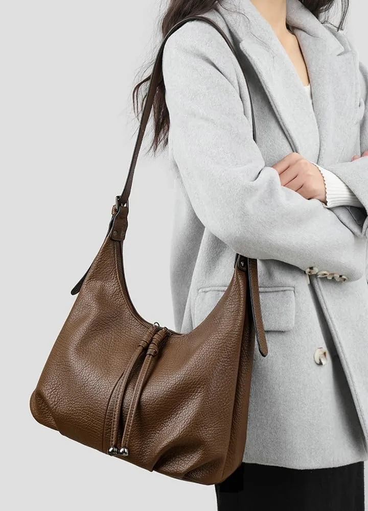 Womens Soft Vegan Leather Shoulder Crossbody Bag Large Dumpling Tote Purse Casual Retro Working Handbag Satchels