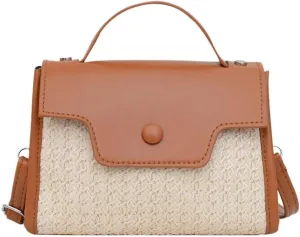 Women's Tote Bag Straw Crossbody Shoulder Bag for Women Trendy Beach Bags Straw Handbag Satchel Purses Totes