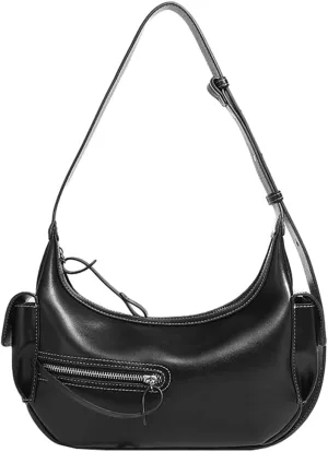 Womens Trendy Genuine Leather Shoulder Bag Small Y2k Dumpling Crossbody Tote Purse Handbags Designer Satchels 2025