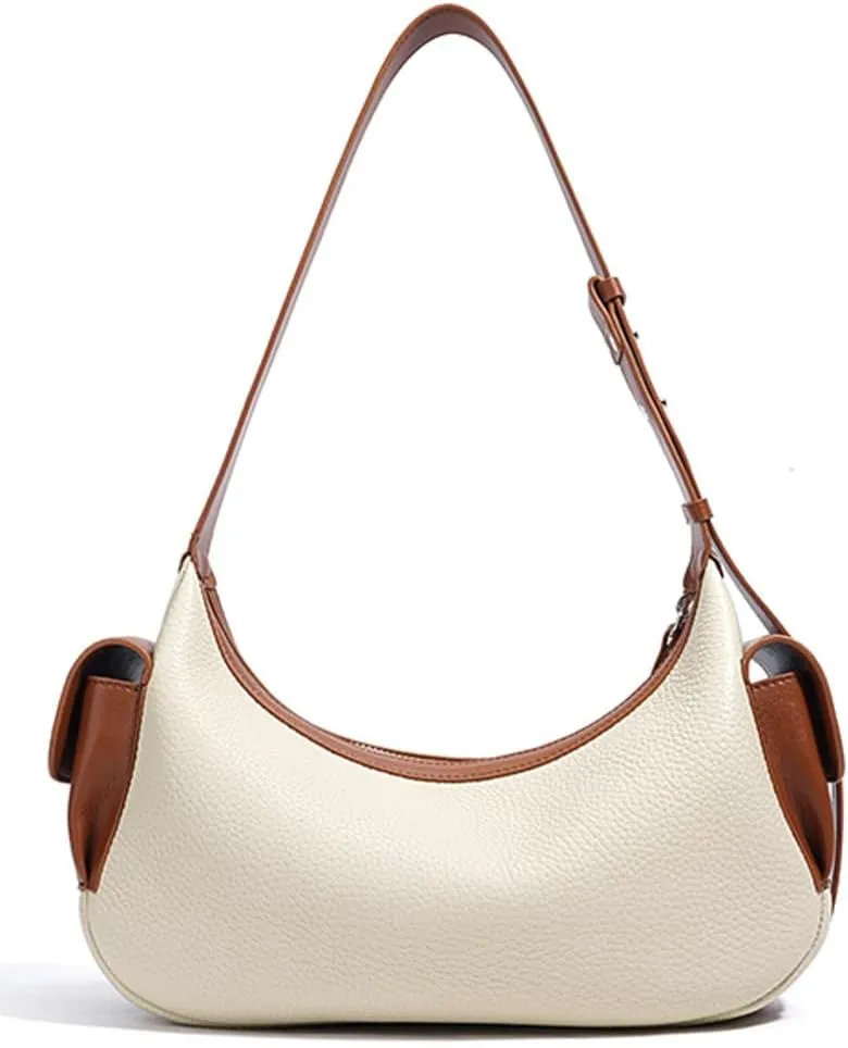 Womens Trendy Genuine Leather Shoulder Bag Small Y2k Dumpling Crossbody Tote Purse Handbags Designer Satchels 2025