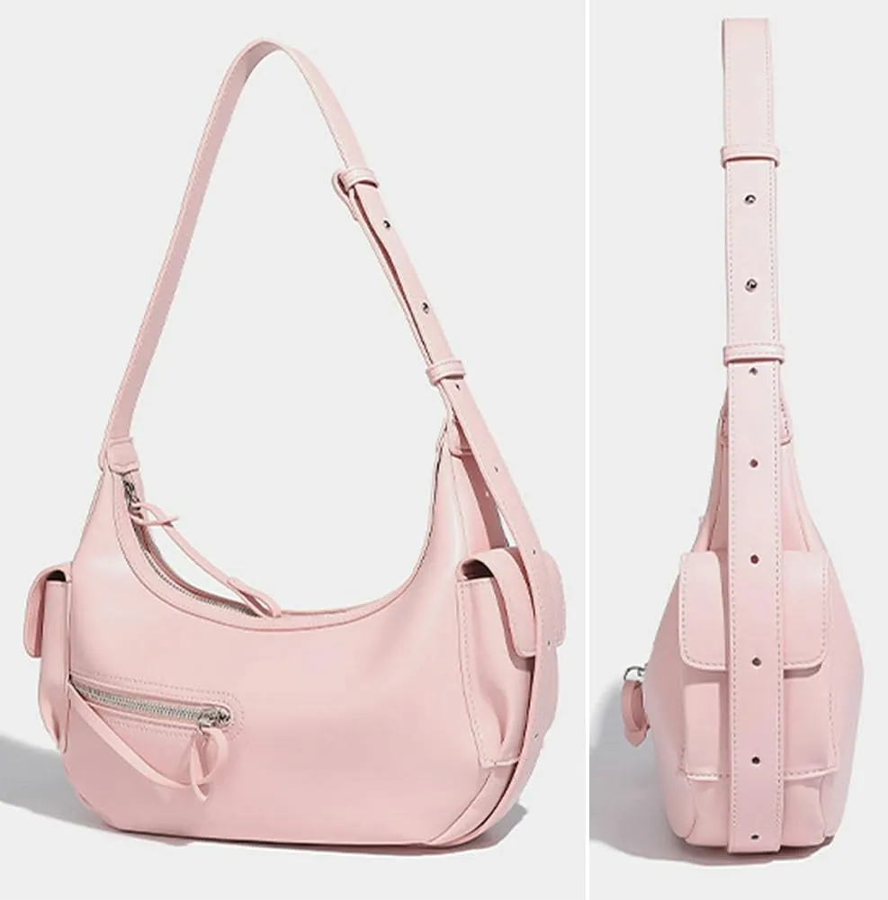 Womens Trendy Genuine Leather Shoulder Bag Small Y2k Dumpling Crossbody Tote Purse Handbags Designer Satchels 2025
