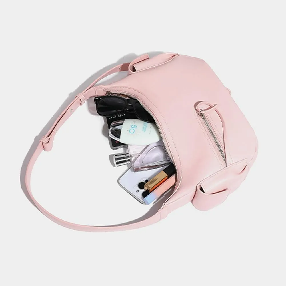 Womens Trendy Genuine Leather Shoulder Bag Small Y2k Dumpling Crossbody Tote Purse Handbags Designer Satchels 2025