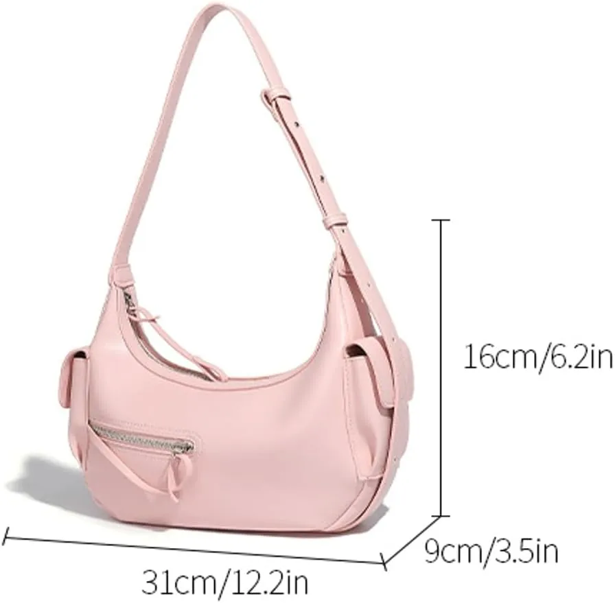 Womens Trendy Genuine Leather Shoulder Bag Small Y2k Dumpling Crossbody Tote Purse Handbags Designer Satchels 2025
