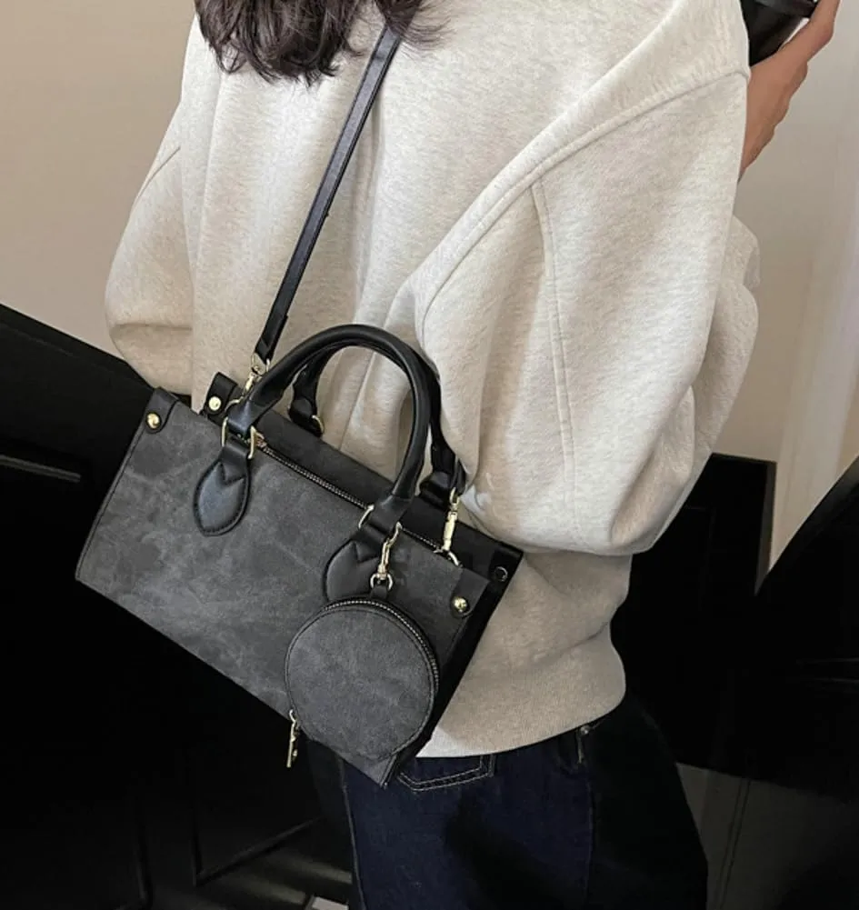 Women's Trendy Vegan Leather Clutch Purse Handbags Small Tote Bag Elegant Ladies Shoulder Crossbody Satchels