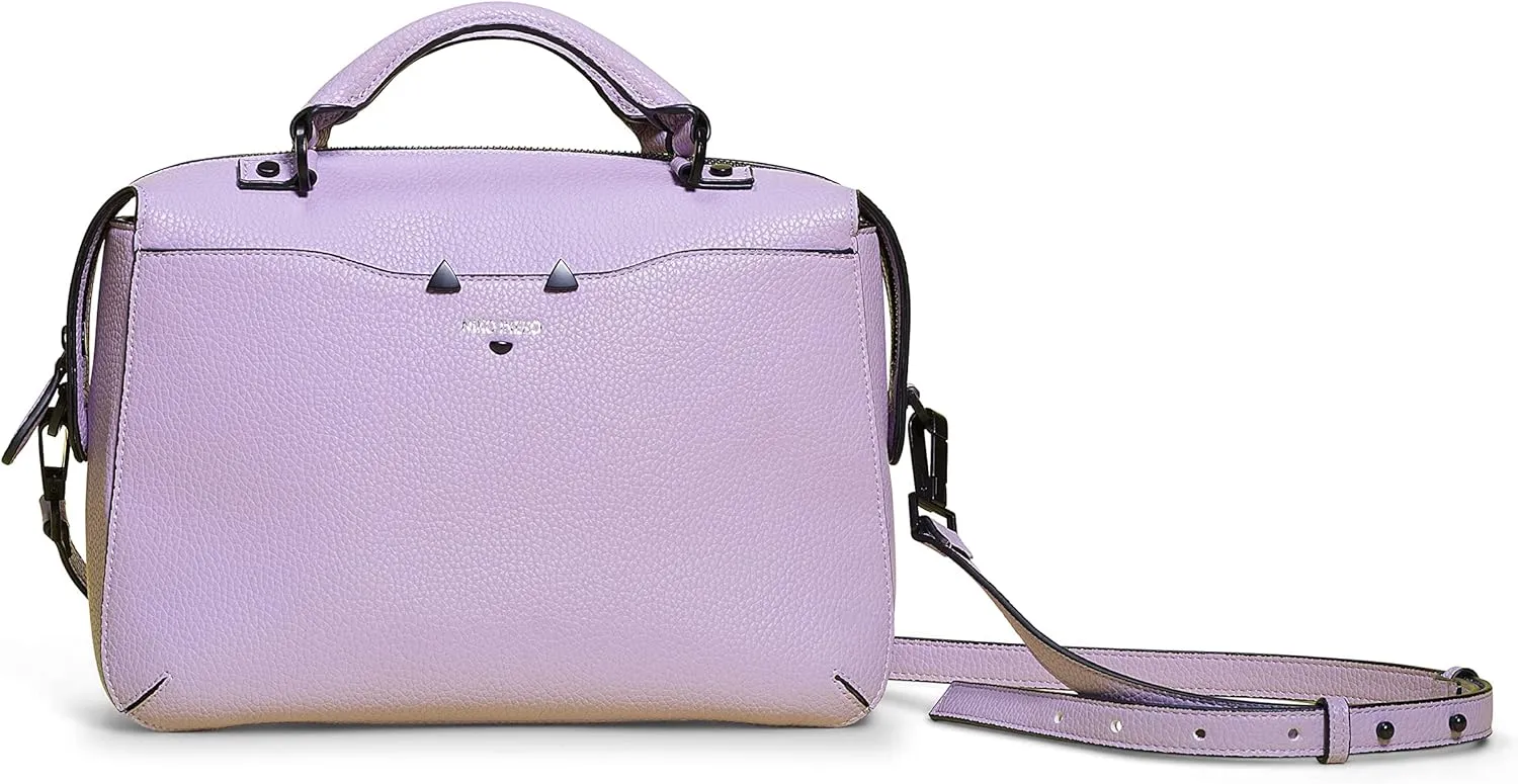 Women's Uptown Satchel Kitty Face Eyes Snout Hardware