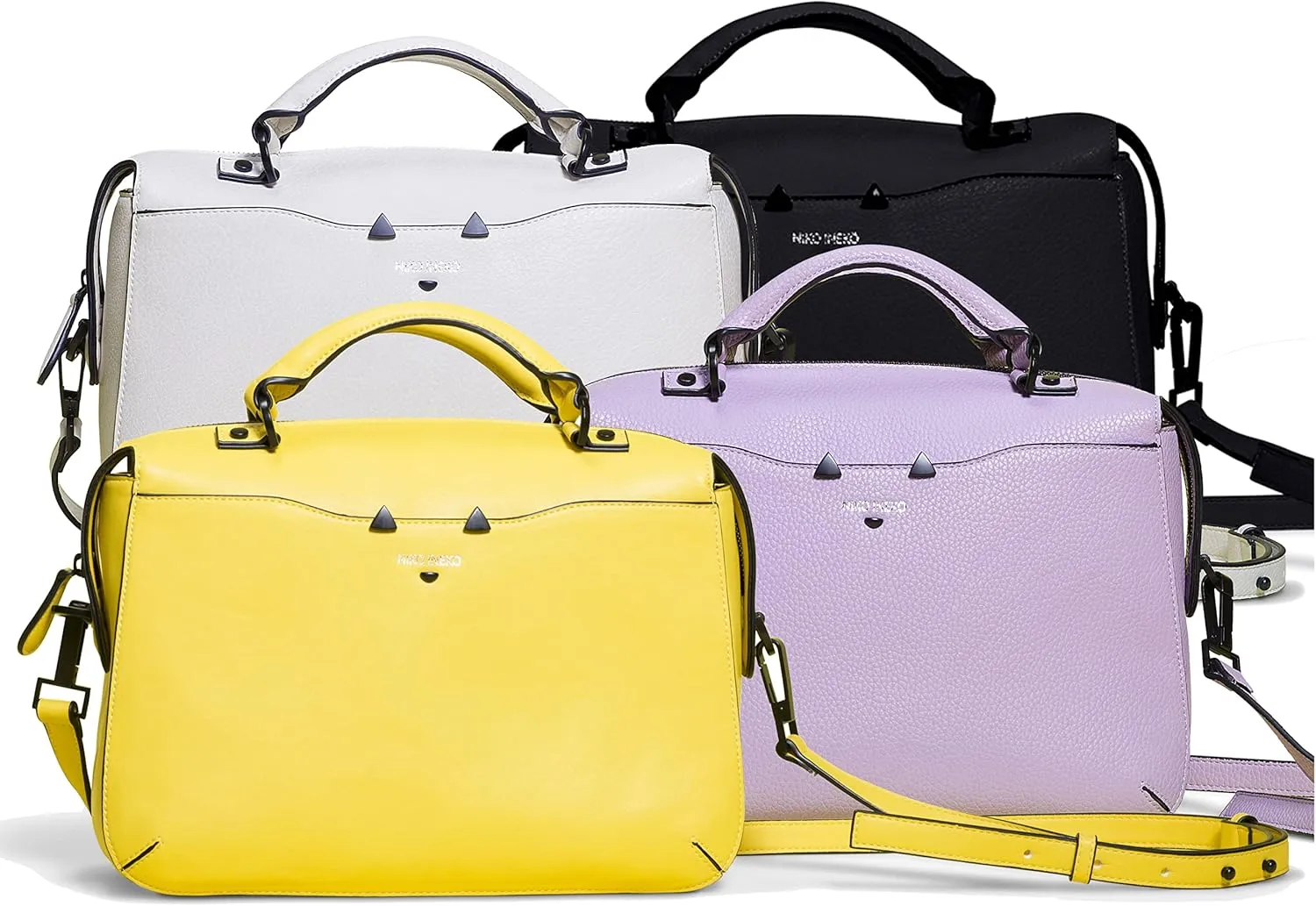 Women's Uptown Satchel Kitty Face Eyes Snout Hardware