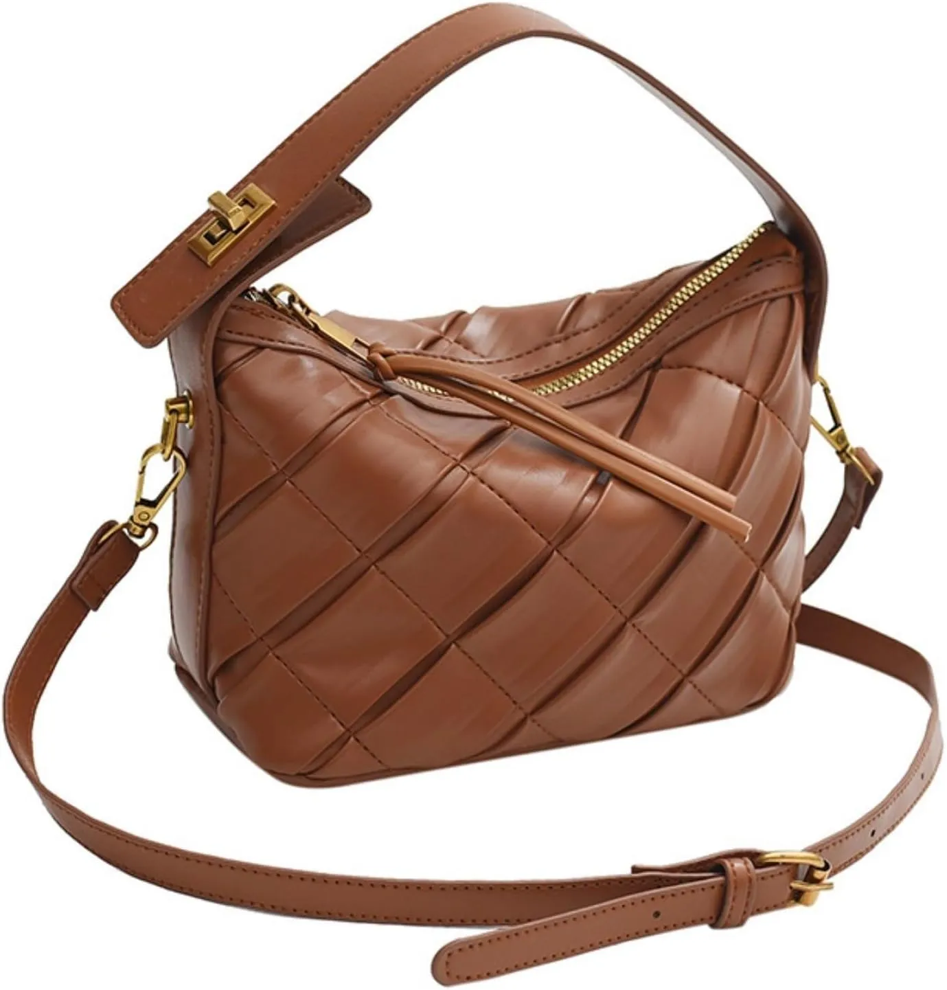 Wome's Crossbody Bag Hobo Shoulder for Women Trendy Pu Leather Handbag Fahion Tote Satchel Bags Purses Wallets