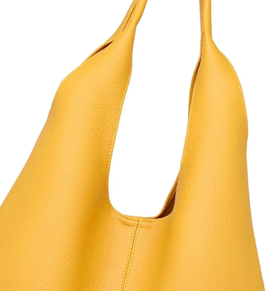 Work Tote Bag Soft Leather Purses for Women's Shoulder Handbags Come with a Zipper Pouch Hobo Bags Vegan Purse