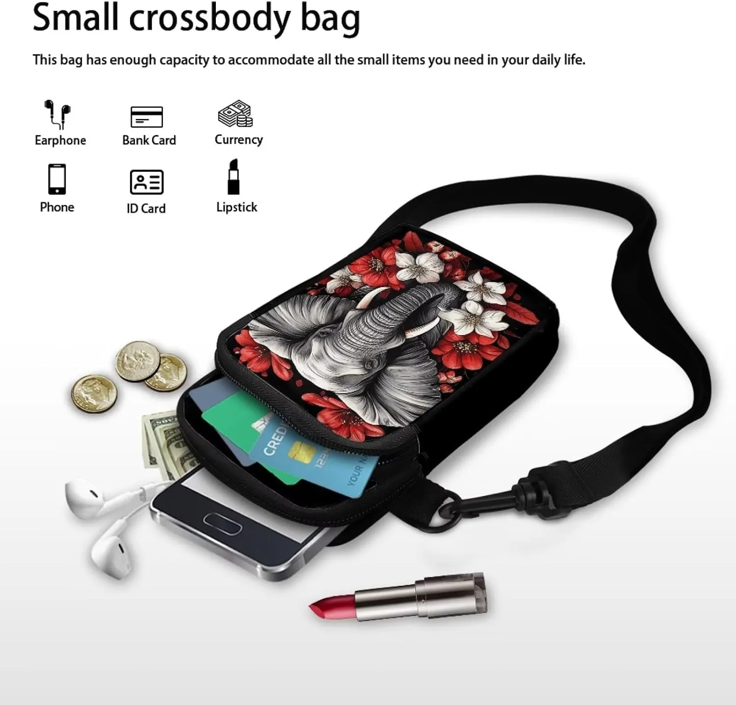 Xpyiqun Crossbody Phone Purse for Women Small Wallet Bags Cross Body Pouches Shoulder Handbag