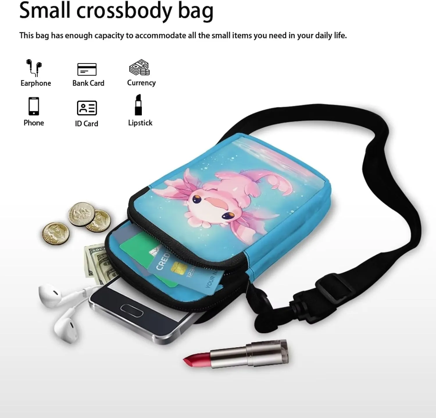 Xpyiqun Crossbody Phone Purse for Women Small Wallet Bags Cross Body Pouches Shoulder Handbag