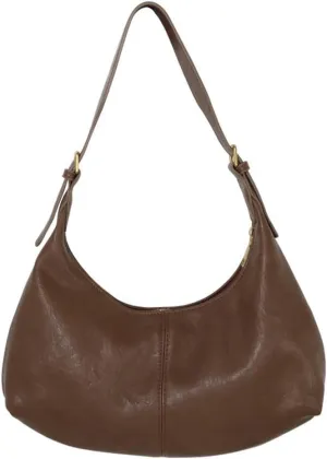 YFGBCX Shoulder Bag Crescent Purse for Women Faux Leather Crescent Hobo Bag Handbag Purse with Adjustable Strap