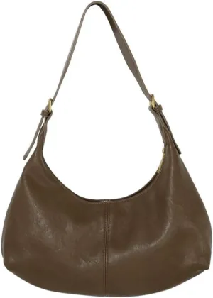 YFGBCX Shoulder Bag Crescent Purse for Women Faux Leather Crescent Hobo Bag Handbag Purse with Adjustable Strap